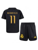 Real Madrid Rodrygo Goes #11 Alternativní dres pro děti 2023-24 Krátký Rukáv (+ trenýrky)